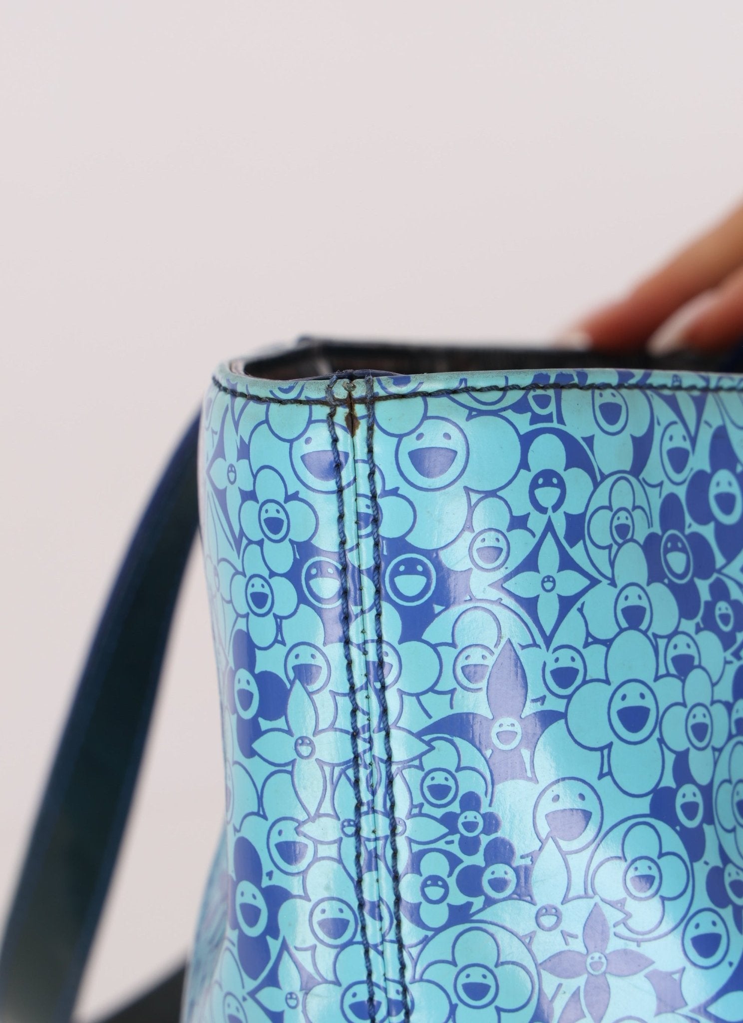 Limited Edition Louis Vuitton x Takashi Murakami Patent Cosmic Blossom Tote PM - FashioNica