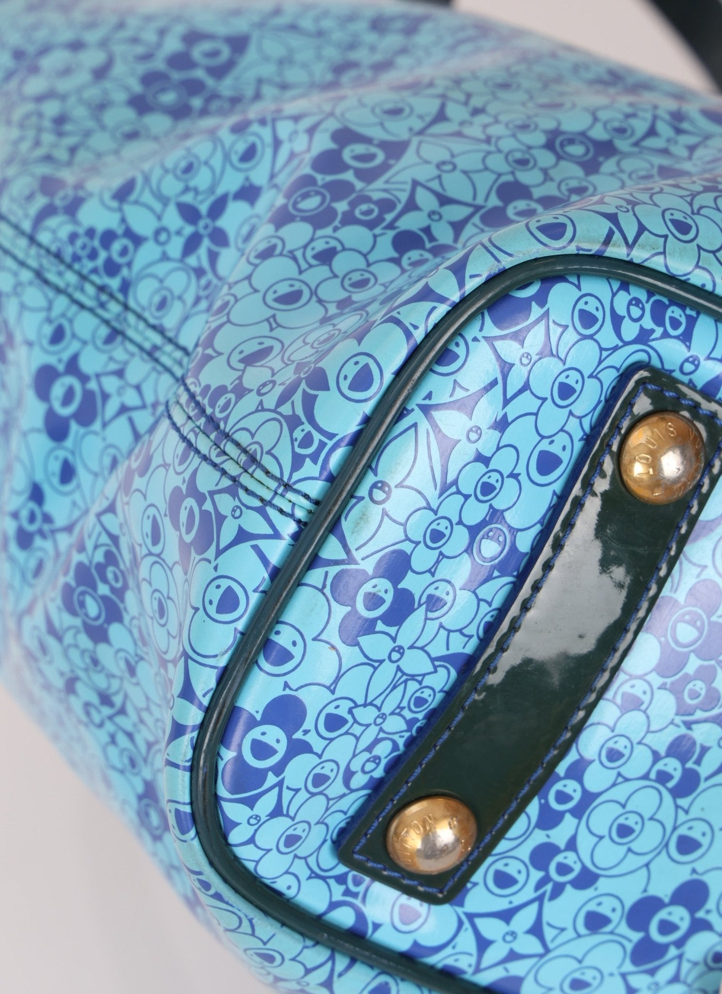 Limited Edition Louis Vuitton x Takashi Murakami Patent Cosmic Blossom Tote PM - FashioNica