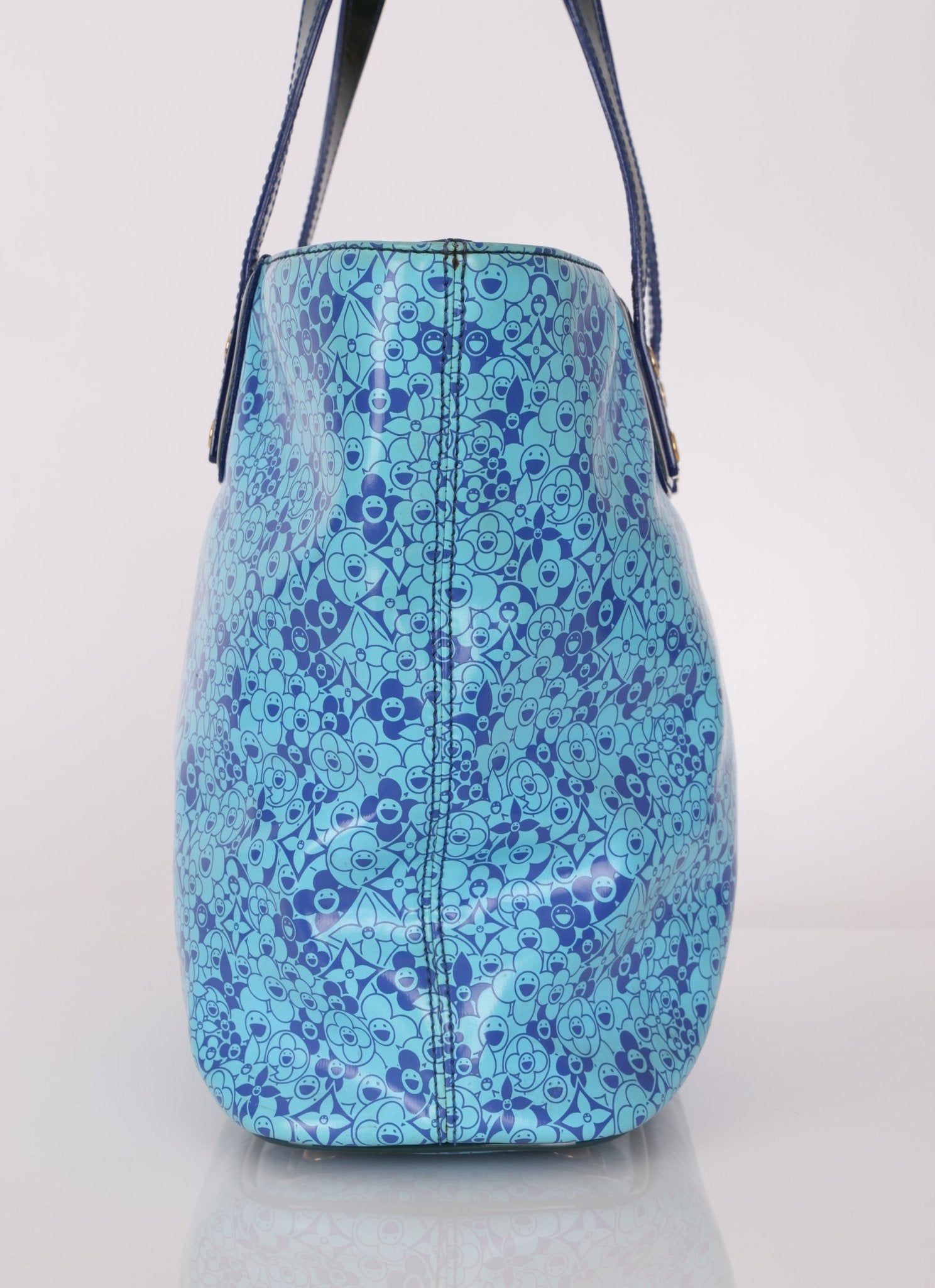 Limited Edition Louis Vuitton x Takashi Murakami Patent Cosmic Blossom Tote PM - FashioNica