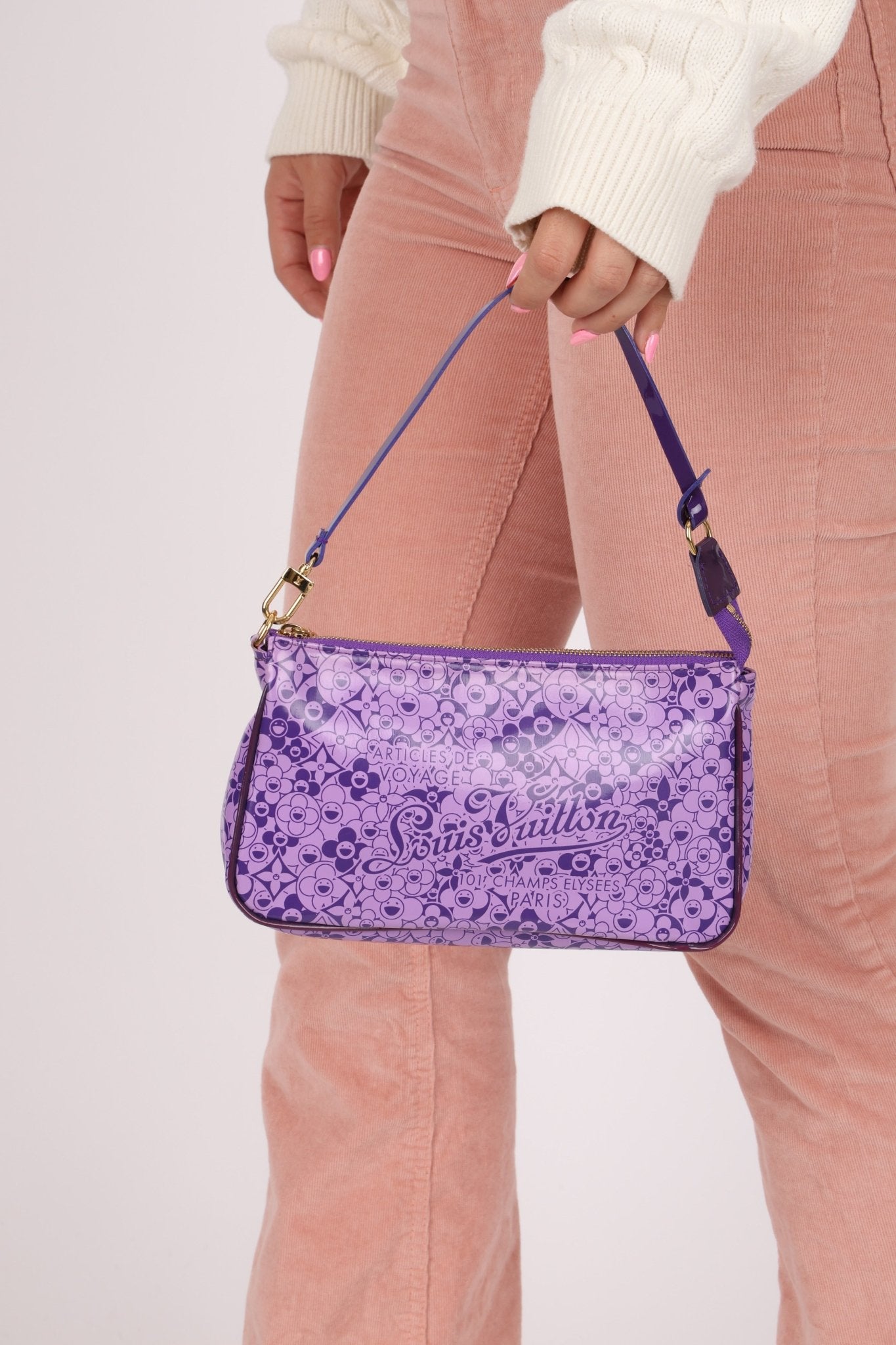 Limited Edition Louis Vuitton x Takashi Murakami PVC Cosmic Blossom Pochette Accessoires - FashioNica
