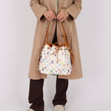 Limited Edition Louis Vuitton x Takashi Murakami White Multicolor Petit Noe - FashioNica