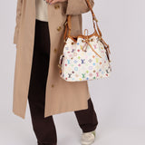Limited Edition Louis Vuitton x Takashi Murakami White Multicolor Petit Noe - FashioNica