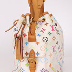 Limited Edition Louis Vuitton x Takashi Murakami White Multicolor Petit Noe - FashioNica