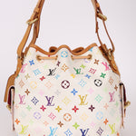 Limited Edition Louis Vuitton x Takashi Murakami White Multicolor Petit Noe - FashioNica