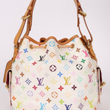 Limited Edition Louis Vuitton x Takashi Murakami White Multicolor Petit Noe - FashioNica