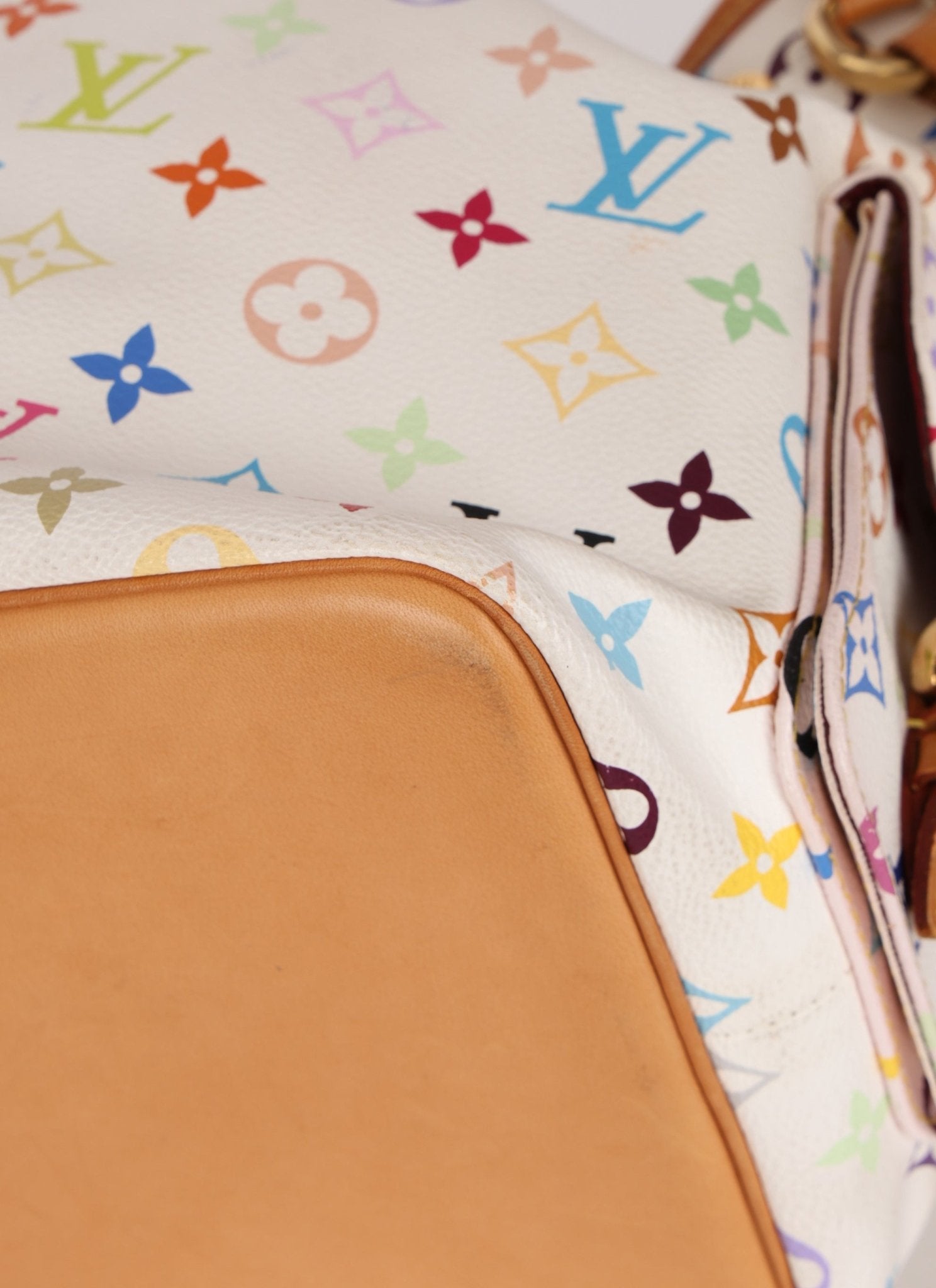 Limited Edition Louis Vuitton x Takashi Murakami White Multicolor Petit Noe - FashioNica