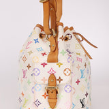 Limited Edition Louis Vuitton x Takashi Murakami White Multicolor Petit Noe - FashioNica