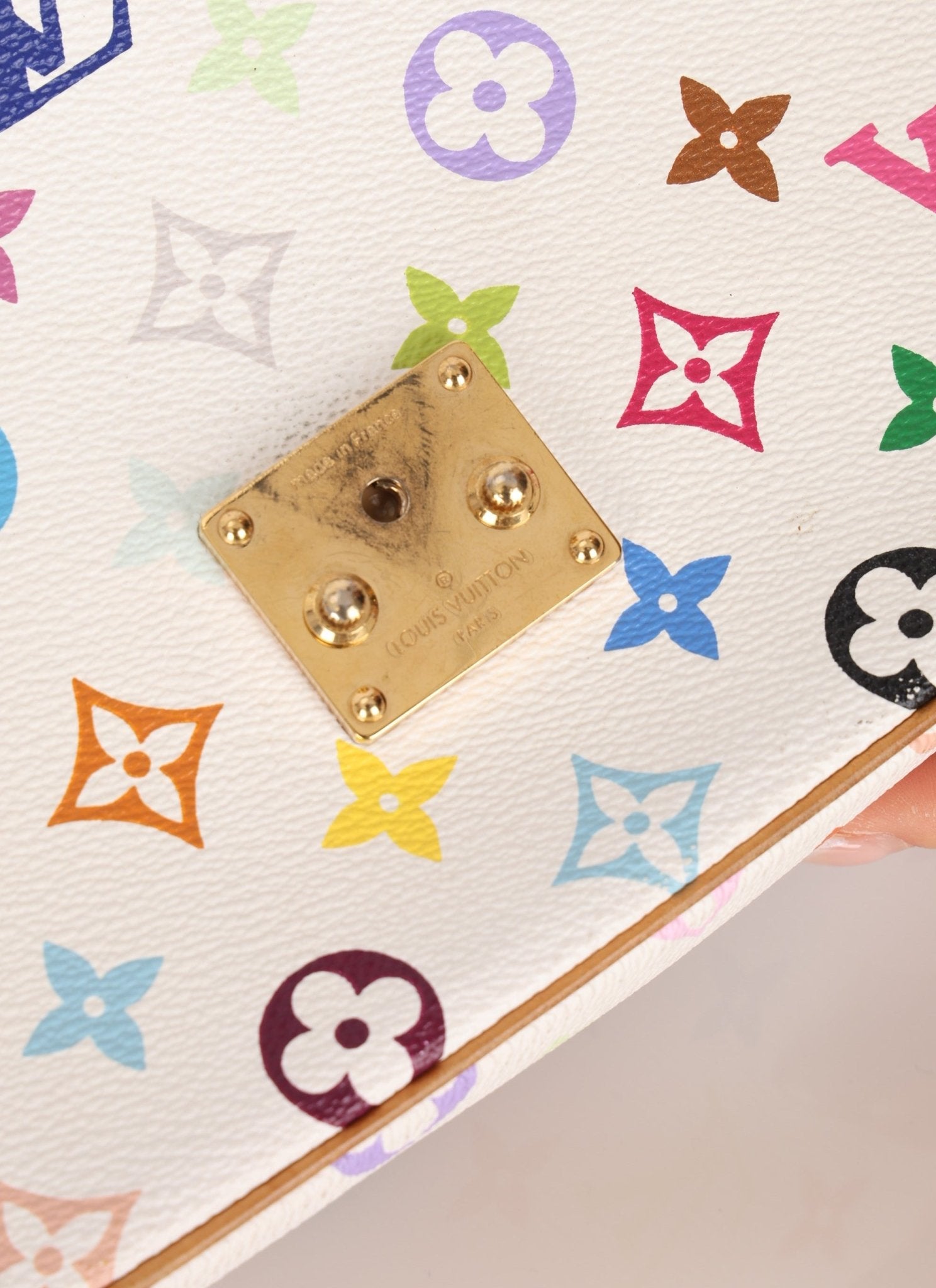 Limited Edition Louis Vuitton x Takashi Murakami White Sologne Crossbody - FashioNica