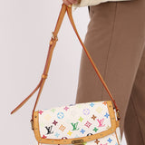 Limited Edition Louis Vuitton x Takashi Murakami White Sologne Crossbody - FashioNica