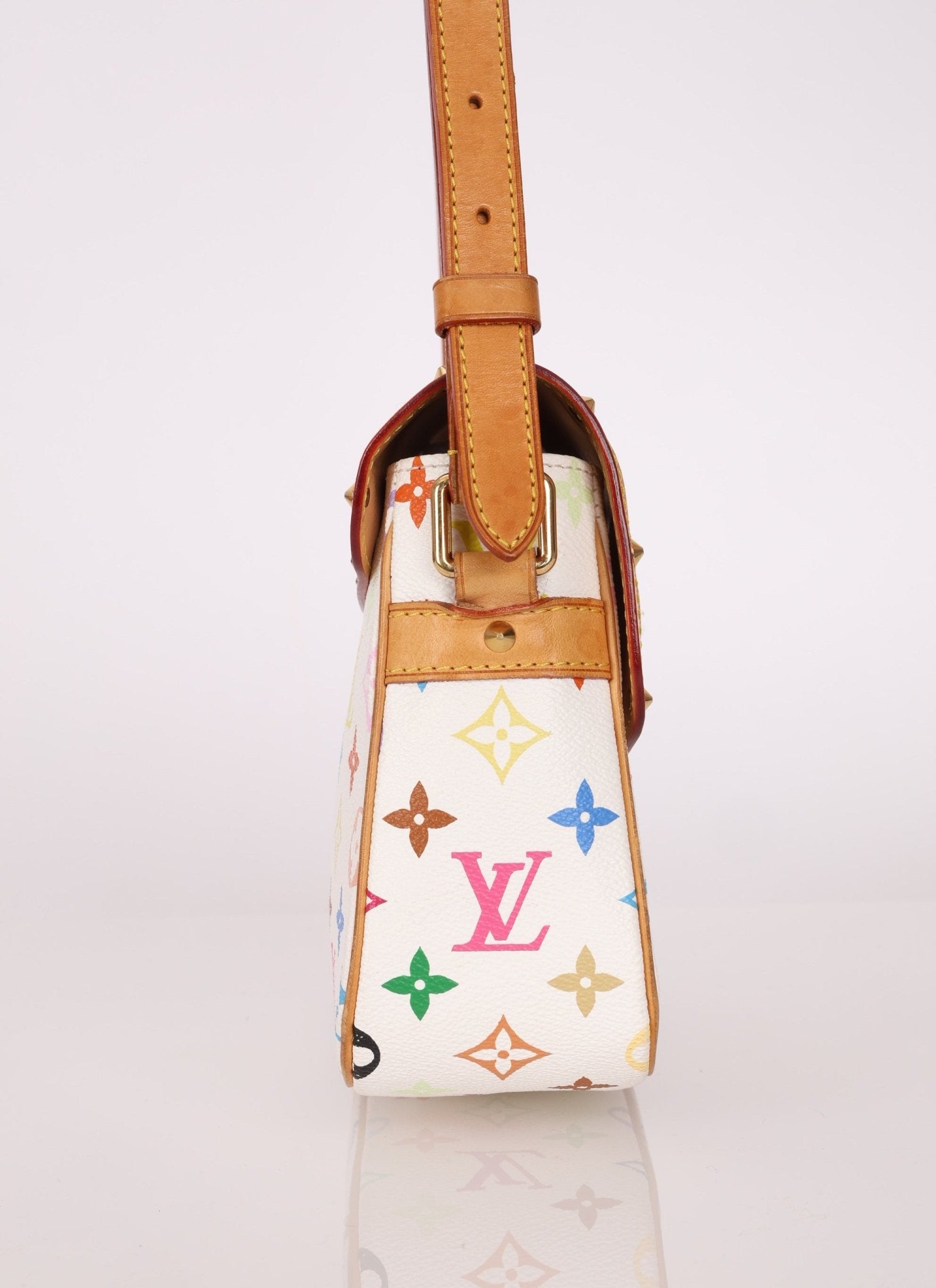 Limited Edition Louis Vuitton x Takashi Murakami White Sologne Crossbody - FashioNica