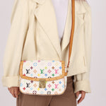 Limited Edition Louis Vuitton x Takashi Murakami White Sologne Crossbody - FashioNica