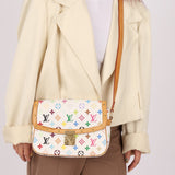 Limited Edition Louis Vuitton x Takashi Murakami White Sologne Crossbody - FashioNica