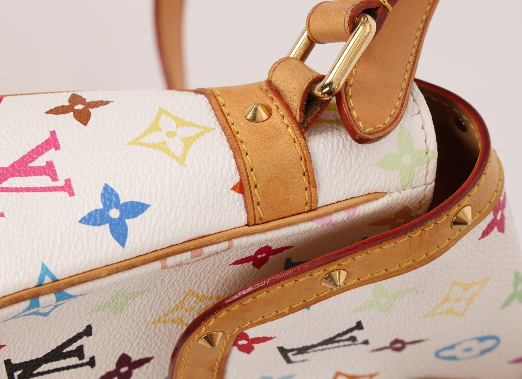 Limited Edition Louis Vuitton x Takashi Murakami White Sologne Crossbody - FashioNica