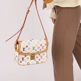 Limited Edition Louis Vuitton x Takashi Murakami White Sologne Crossbody - FashioNica