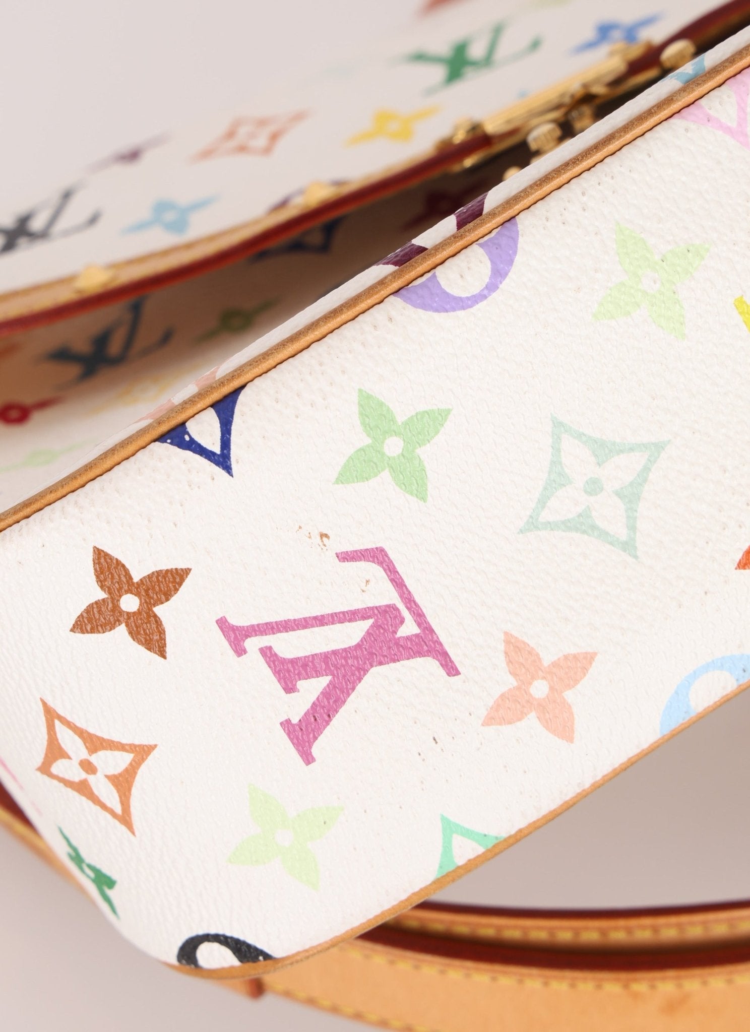 Limited Edition Louis Vuitton x Takashi Murakami White Sologne Crossbody - FashioNica
