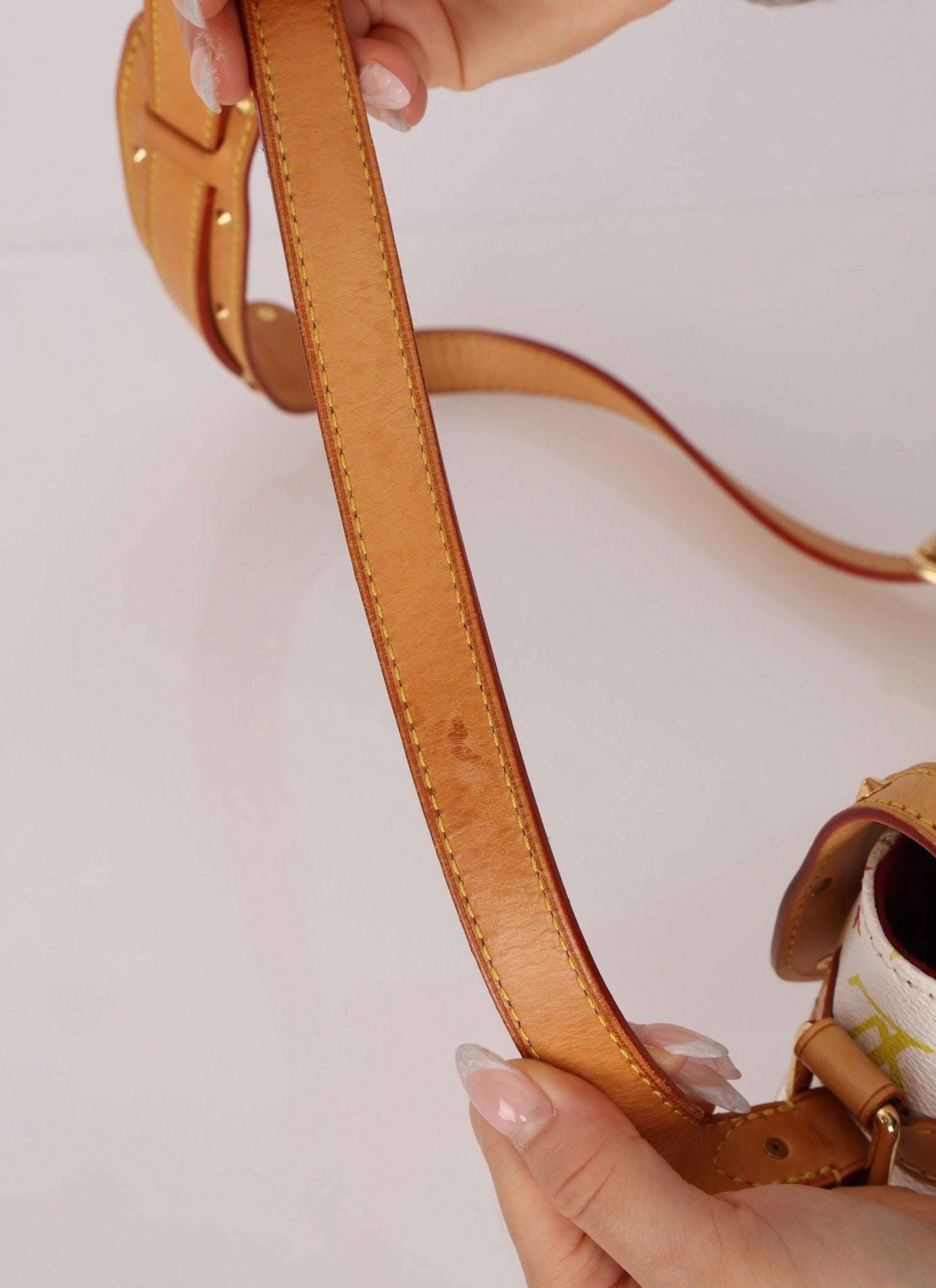 Limited Edition Louis Vuitton x Takashi Murakami White Sologne Crossbody - FashioNica