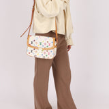 Limited Edition Louis Vuitton x Takashi Murakami White Sologne Crossbody - FashioNica