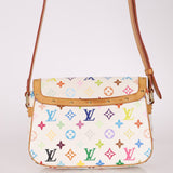 Limited Edition Louis Vuitton x Takashi Murakami White Sologne Crossbody - FashioNica