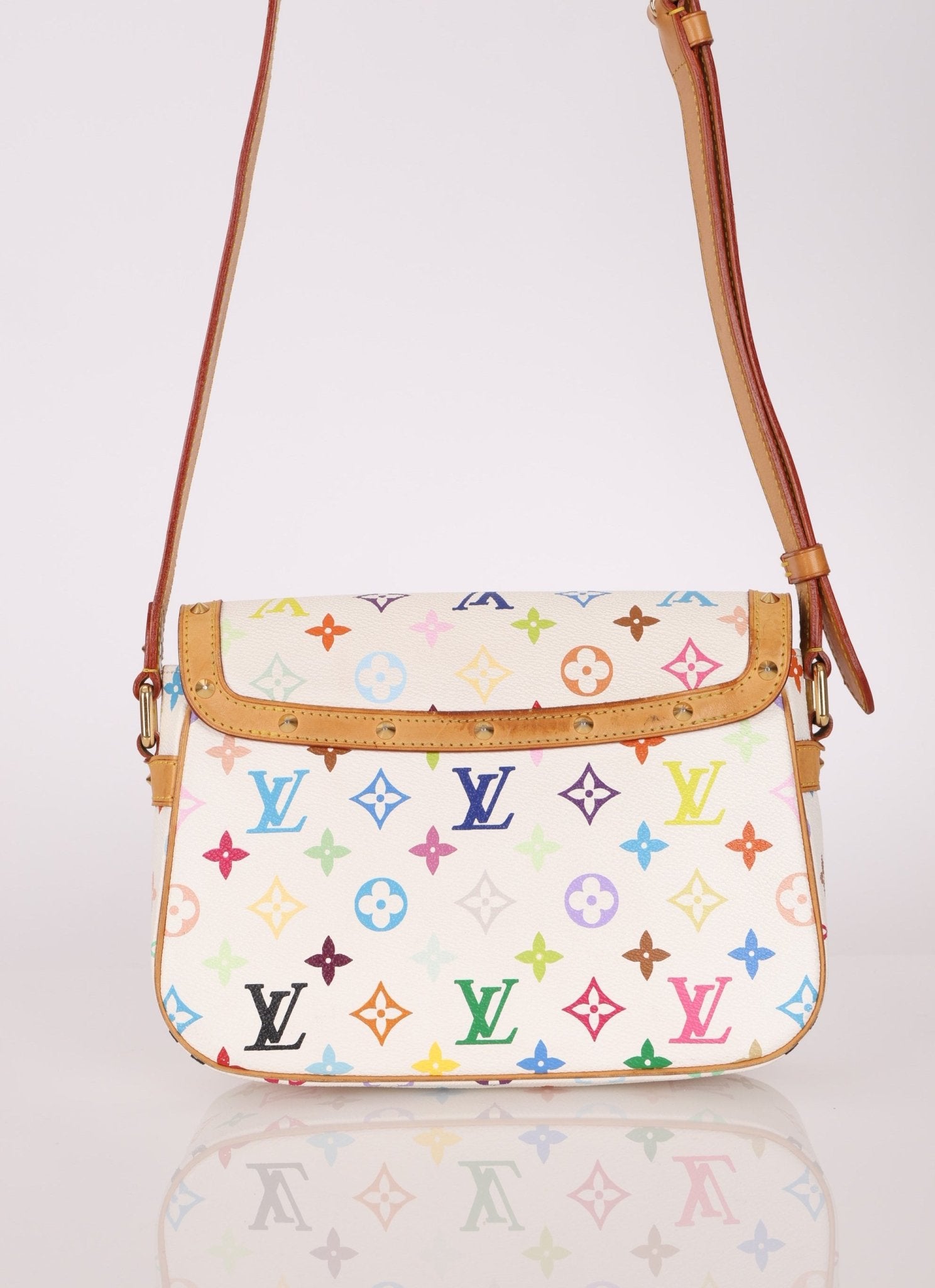 Limited Edition Louis Vuitton x Takashi Murakami White Sologne Crossbody - FashioNica