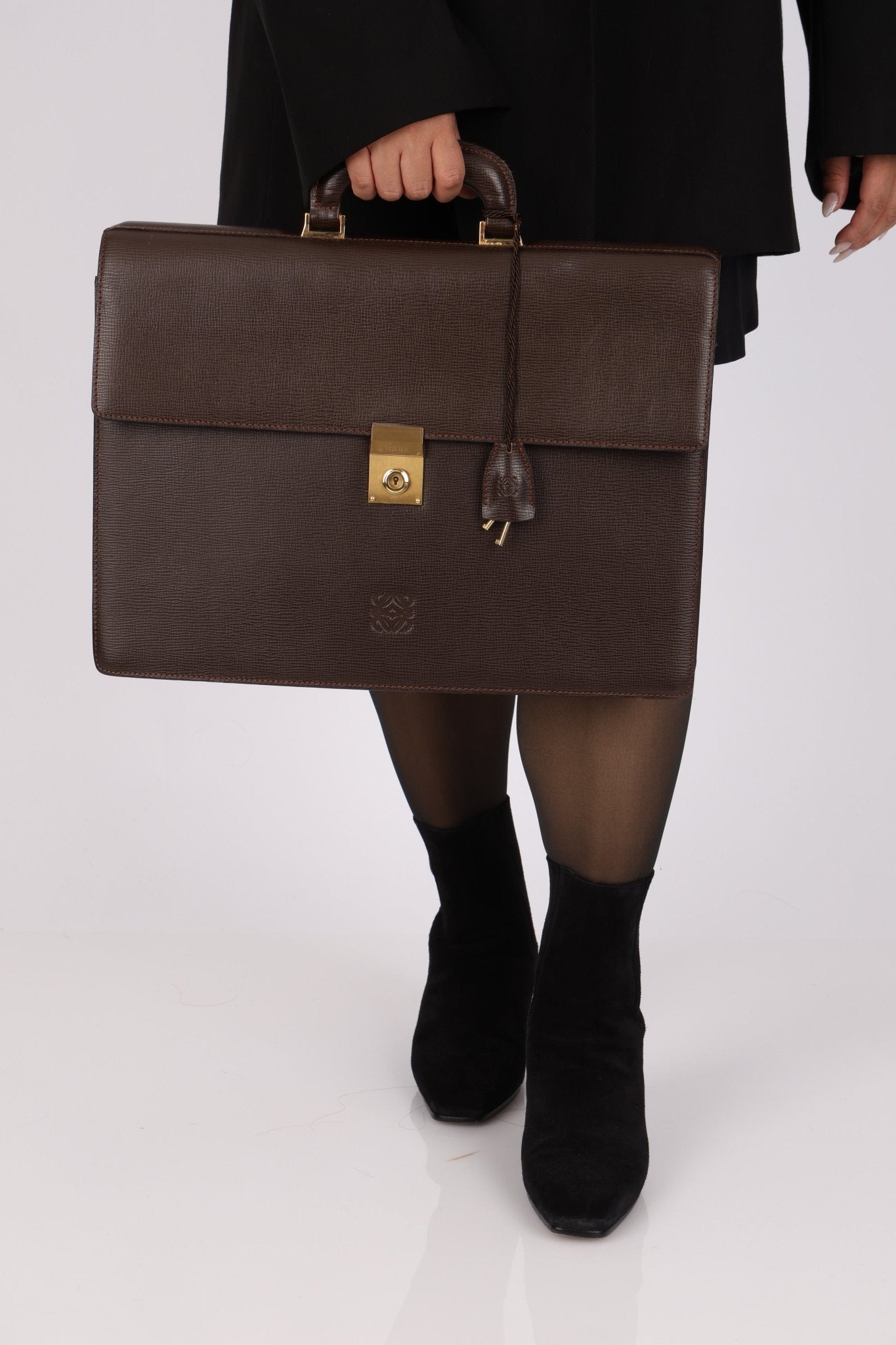 Loewe 1980's Anagram Briefcase - FashioNica