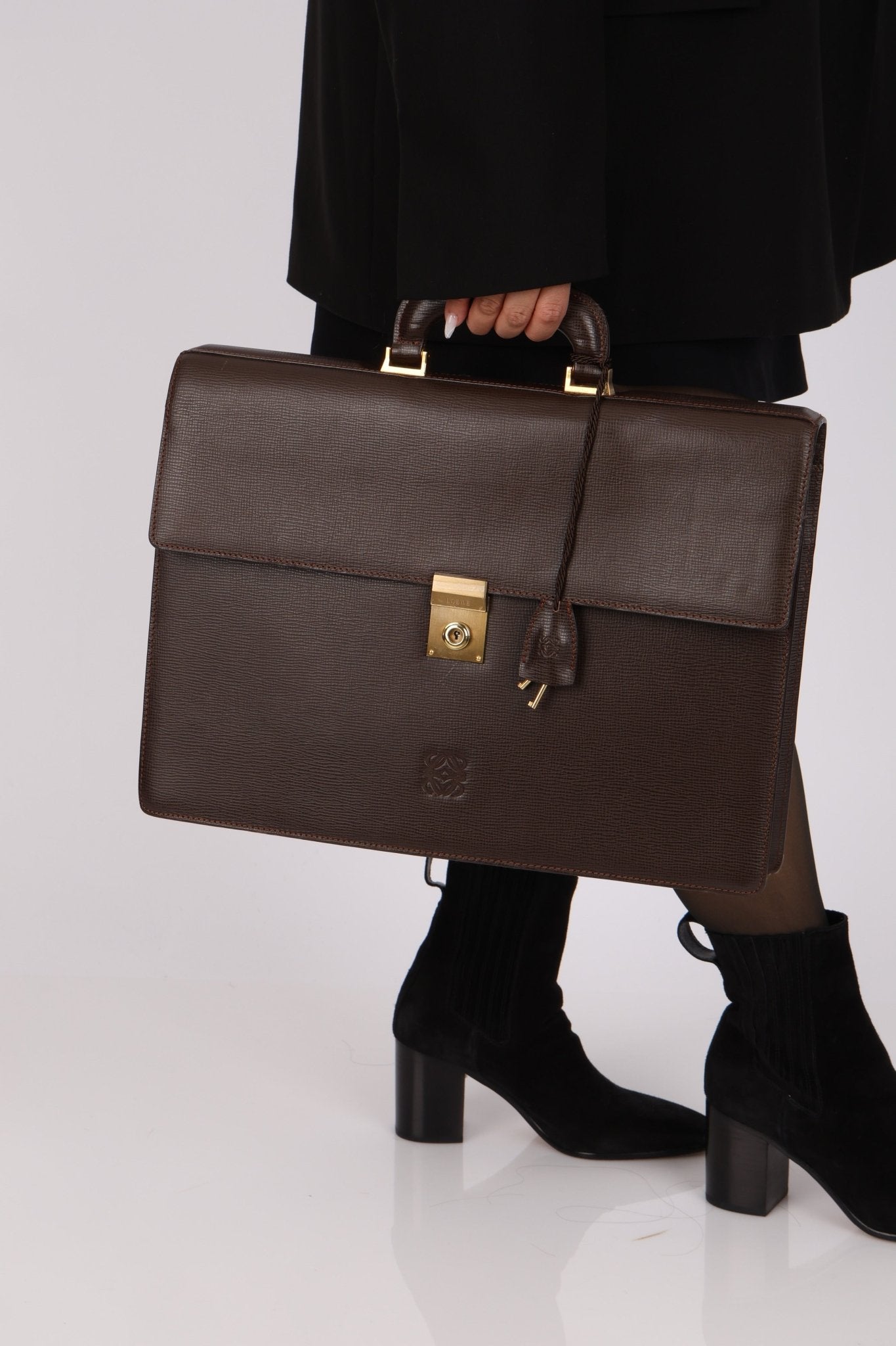 Loewe 1980's Anagram Briefcase - FashioNica