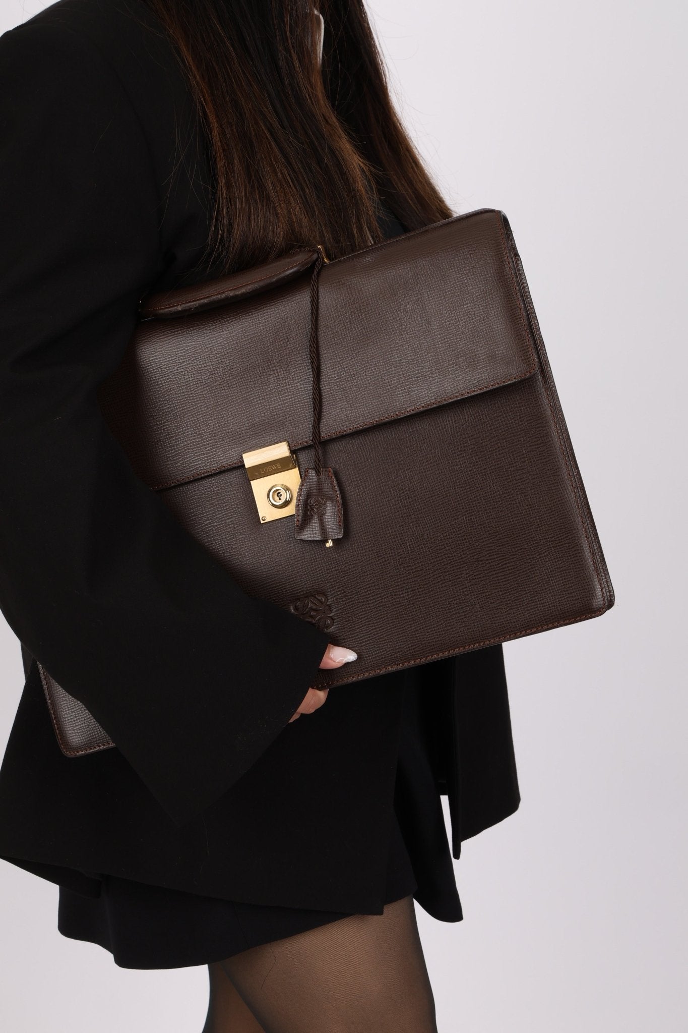 Loewe 1980's Anagram Briefcase - FashioNica