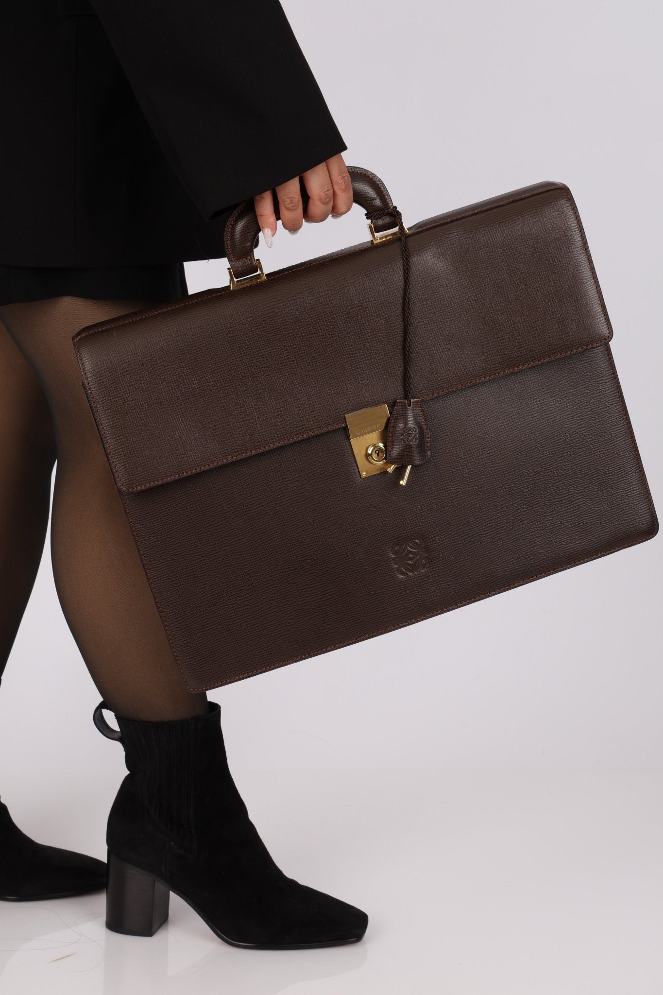 Loewe 1980's Anagram Briefcase - FashioNica