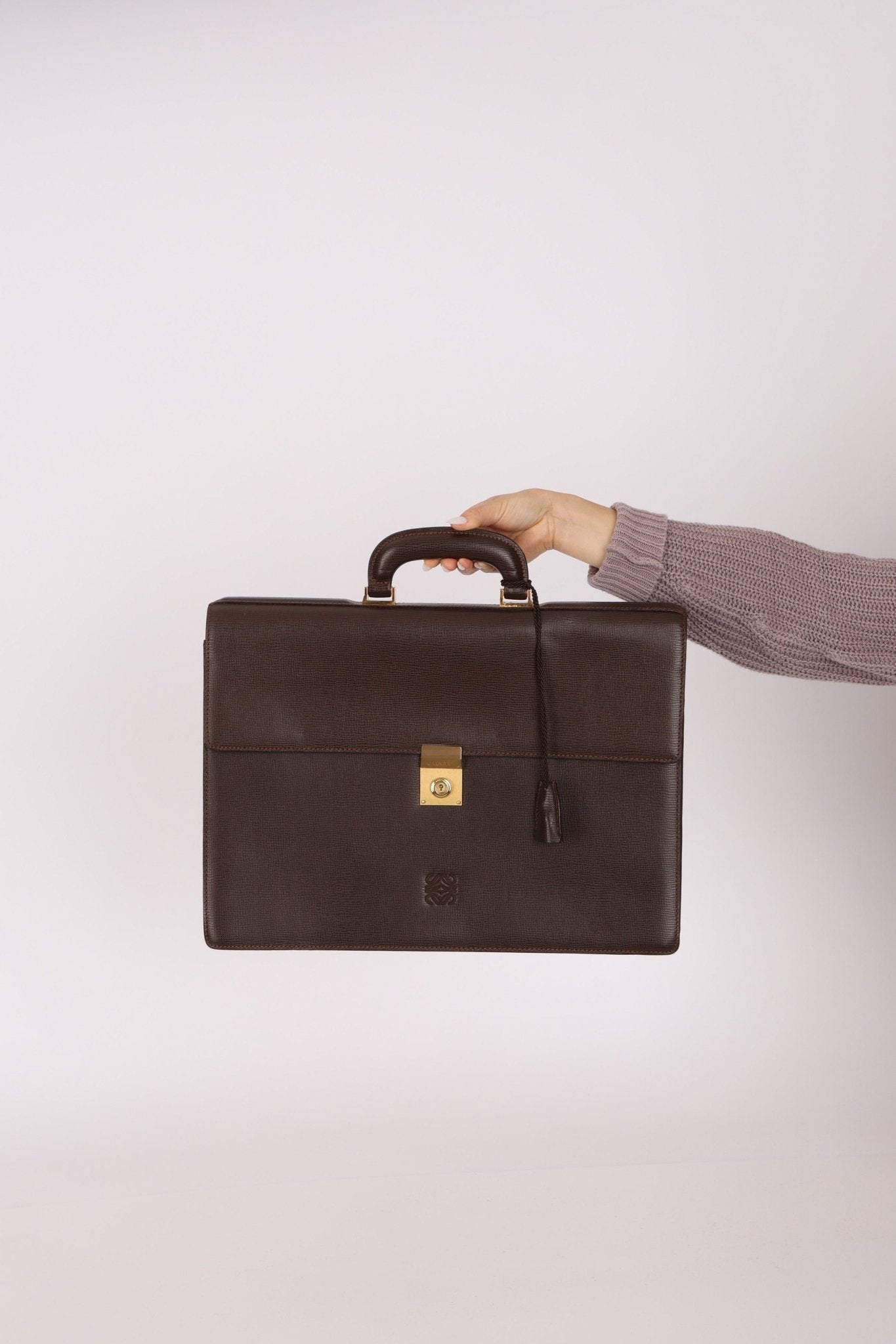 Loewe 1980's Anagram Briefcase - FashioNica