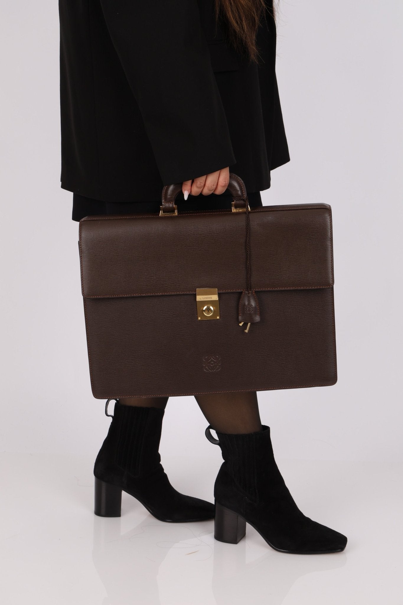 Loewe 1980's Anagram Briefcase - FashioNica