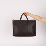 Loewe Anagram Chocolate Briefcase Top Handle - FashioNica