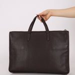 Loewe Anagram Chocolate Briefcase Top Handle - FashioNica