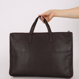 Loewe Anagram Chocolate Briefcase Top Handle - FashioNica