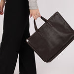 Loewe Anagram Chocolate Briefcase Top Handle - FashioNica