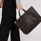 Loewe Anagram Chocolate Briefcase Top Handle - FashioNica