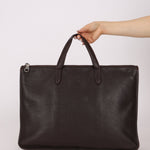 Loewe Anagram Chocolate Briefcase Top Handle - FashioNica