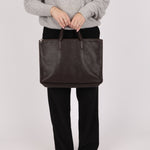 Loewe Anagram Chocolate Briefcase Top Handle - FashioNica