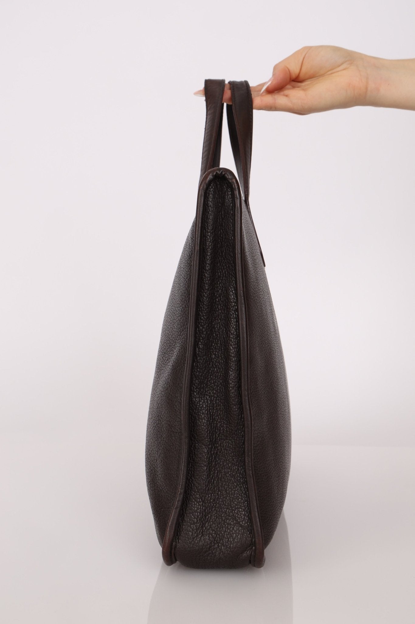 Loewe Anagram Chocolate Briefcase Top Handle - FashioNica