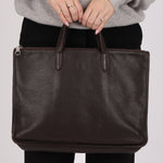 Loewe Anagram Chocolate Briefcase Top Handle - FashioNica