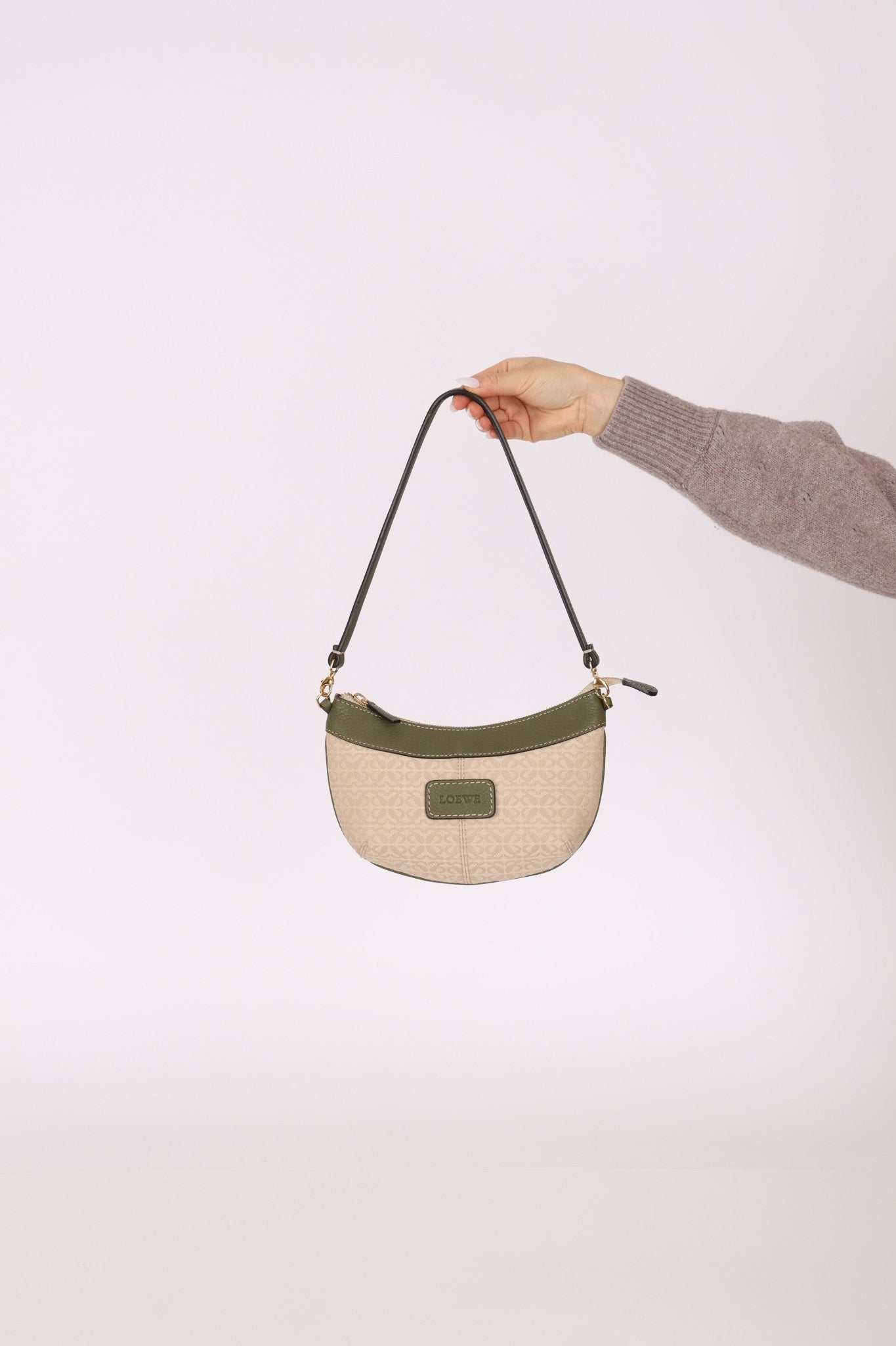 Loewe Anagram Crescent Shoulder Bag - FashioNica