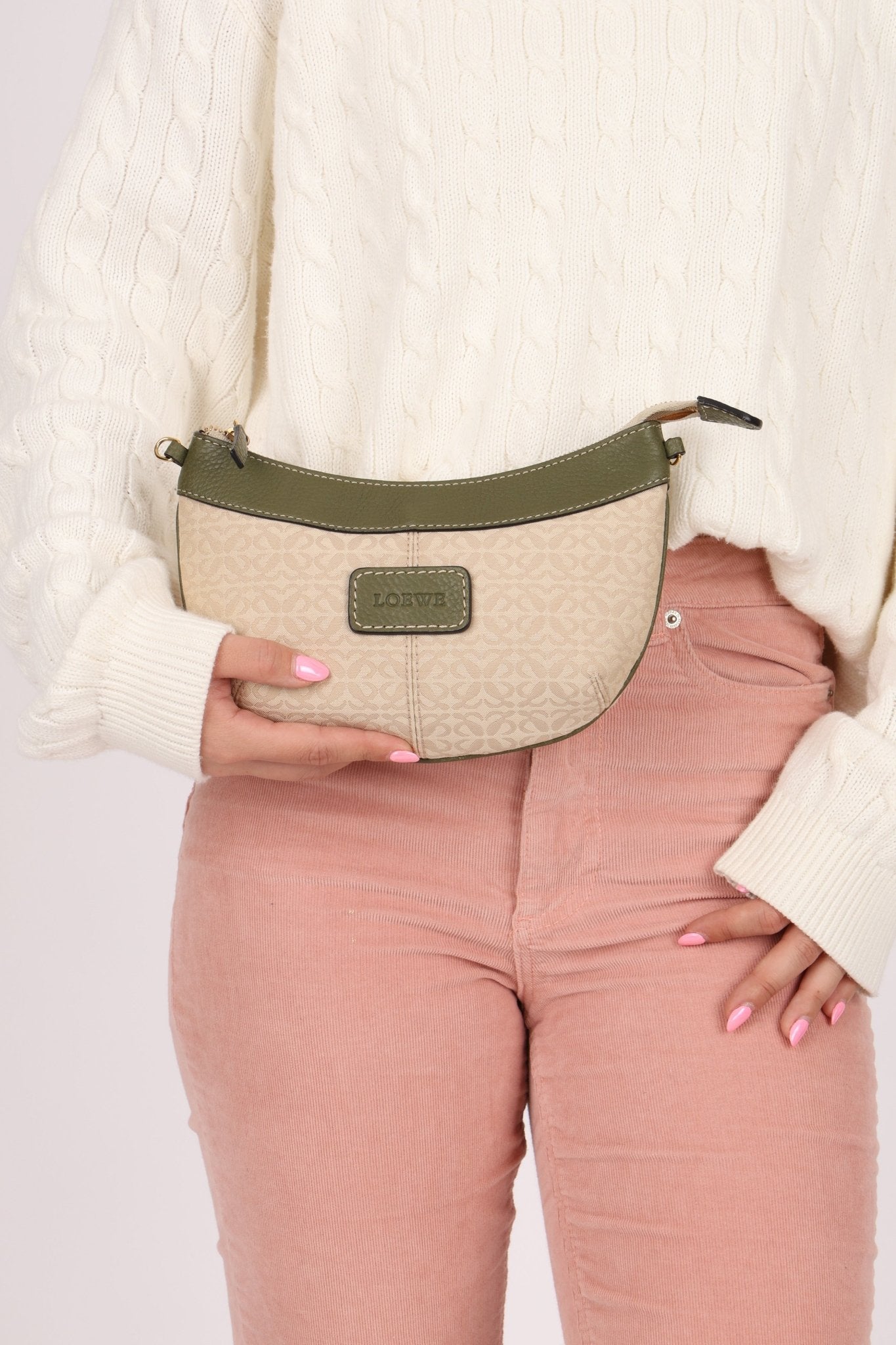 Loewe Anagram Crescent Shoulder Bag - FashioNica