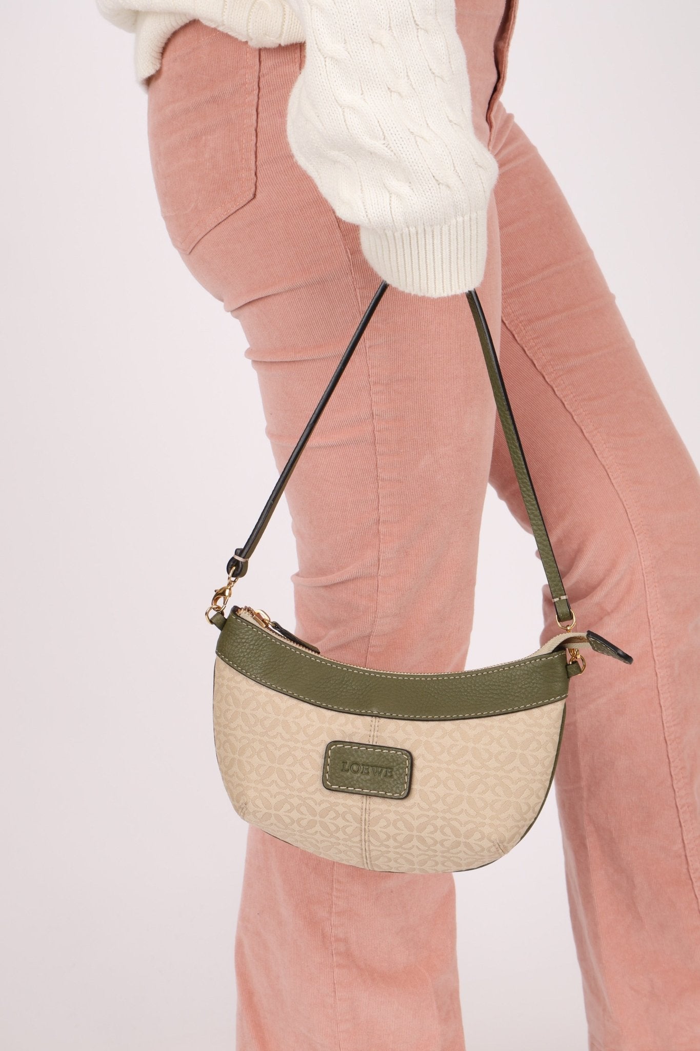 Loewe Anagram Crescent Shoulder Bag - FashioNica