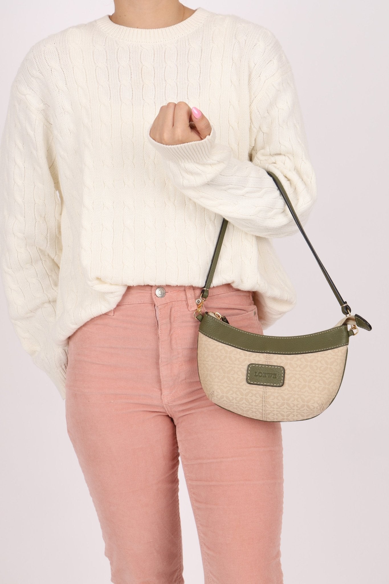 Loewe Anagram Crescent Shoulder Bag - FashioNica