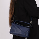 Loewe Bleu Marine Small Puzzle Bag - FashioNica