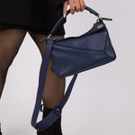 Loewe Bleu Marine Small Puzzle Bag - FashioNica