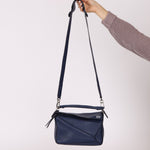 Loewe Bleu Marine Small Puzzle Bag - FashioNica