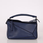 Loewe Bleu Marine Small Puzzle Bag - FashioNica