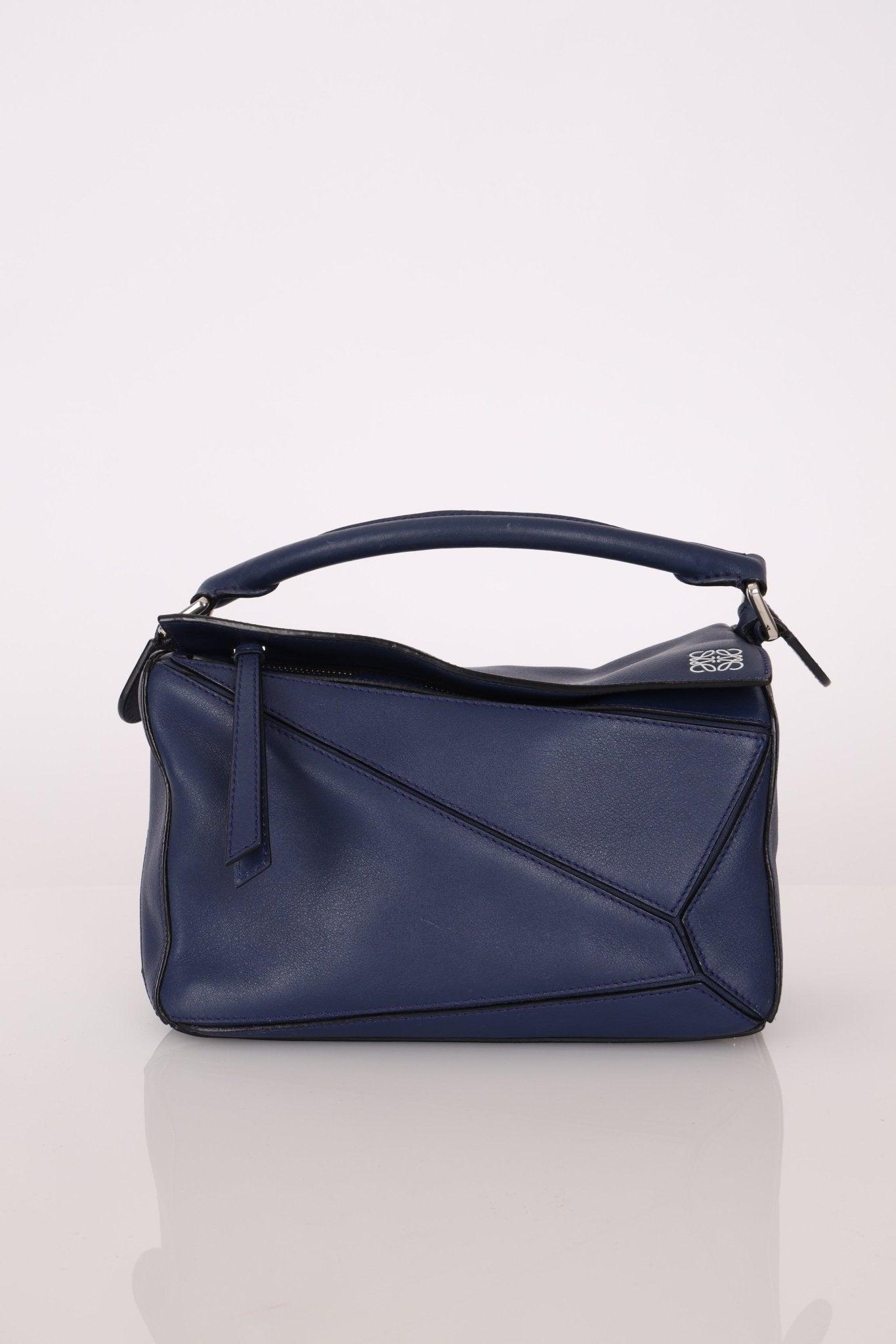 Loewe Bleu Marine Small Puzzle Bag - FashioNica