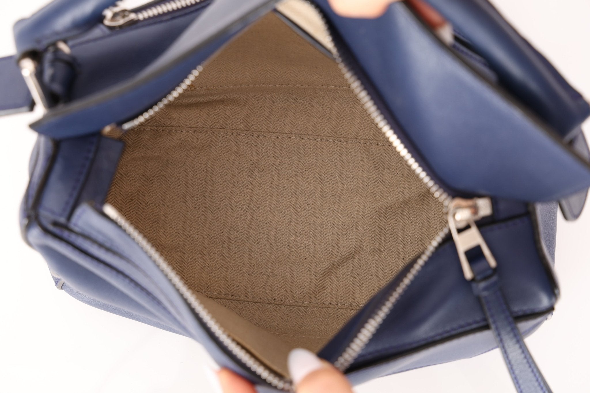 Loewe Bleu Marine Small Puzzle Bag - FashioNica