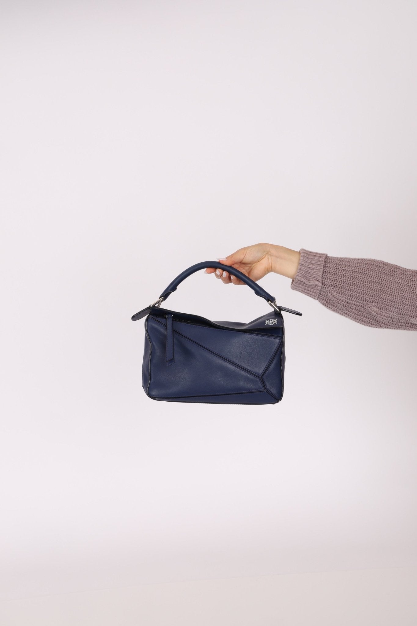 Loewe Bleu Marine Small Puzzle Bag - FashioNica
