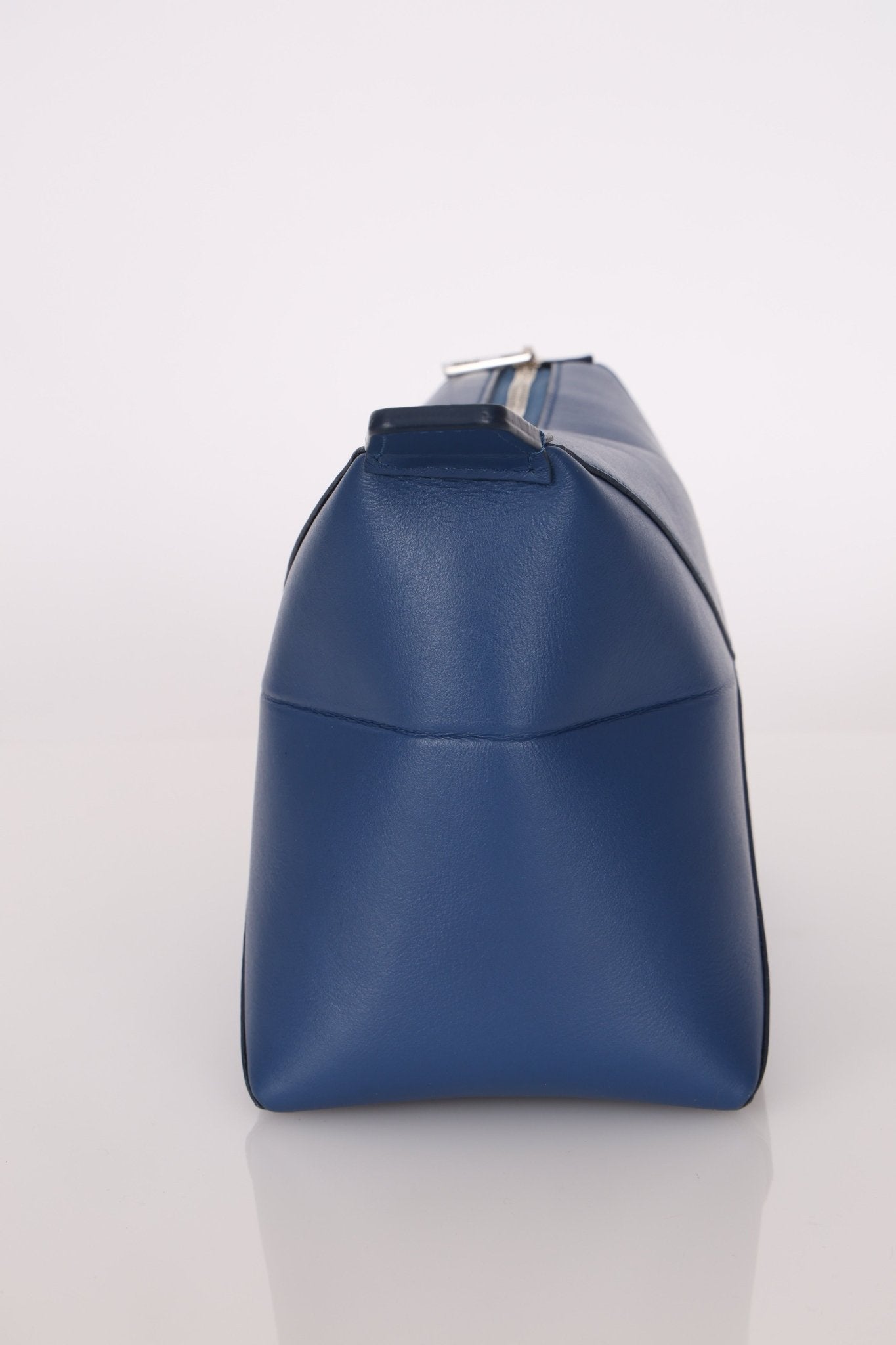 Loewe Blue Calfskin Puzzle Fold Wash Bag - FashioNica